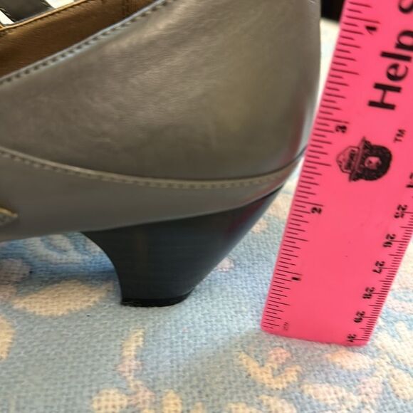 Hush Puppies Sz 10 Soft Delight Style Grey Patent Trim Maryjane Pumps - Picture 7 of 9